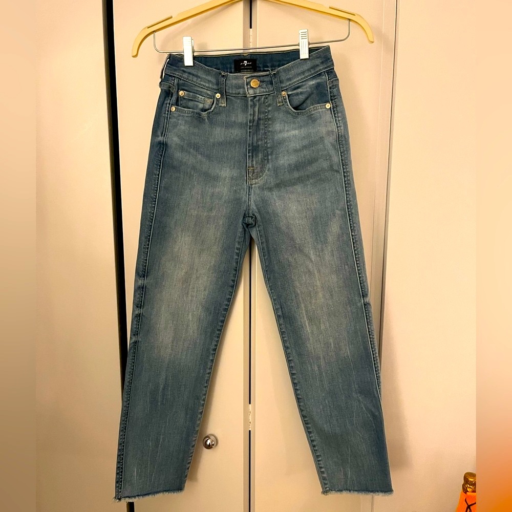 7 for all mankind high-waisted ankle jeans
